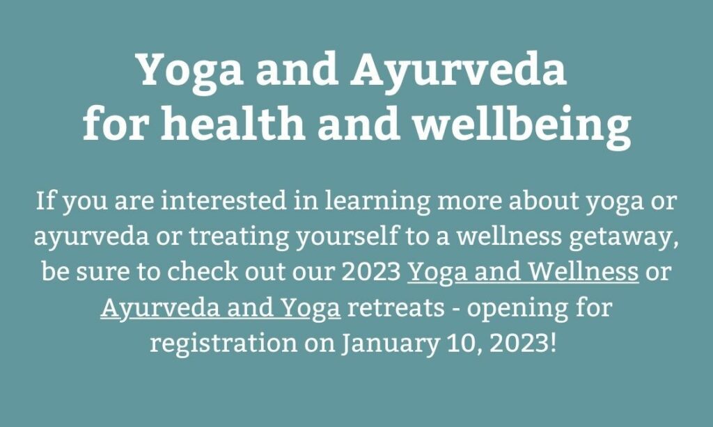 Ayurveda and Yoga retreat promo