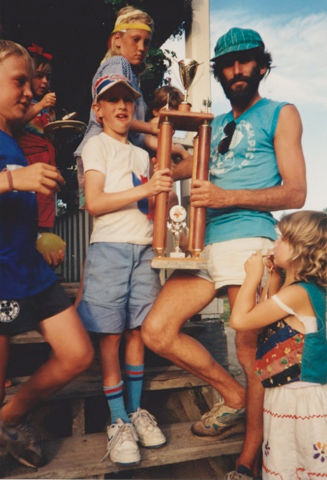 Mischa, Rajesh Kreisler, Mamata? 1991 (Rajesh, so our team won the Hanuman Olympics!)