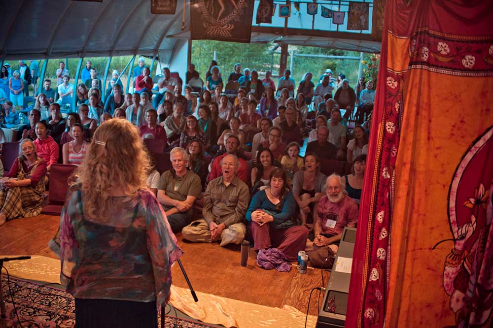 Crowd of people at a Health and wellness retreat