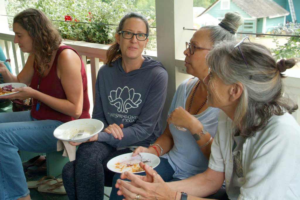 Eating nourishing food at our wellness retreat