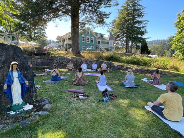 ACYR outdoor yoga class