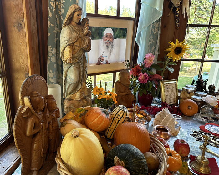 Thanksgiving puja altar - October 2023